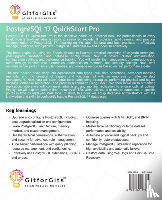 Vorin, Tessa - PostgreSQL 17 QuickStart Pro