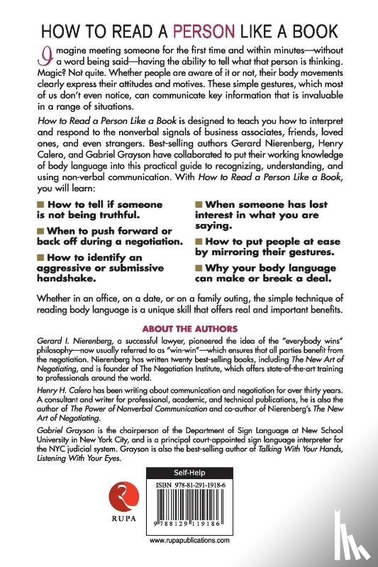 Nierenberg, Gerard I., Calero, Henry H. - How to Read a Person Like a Book