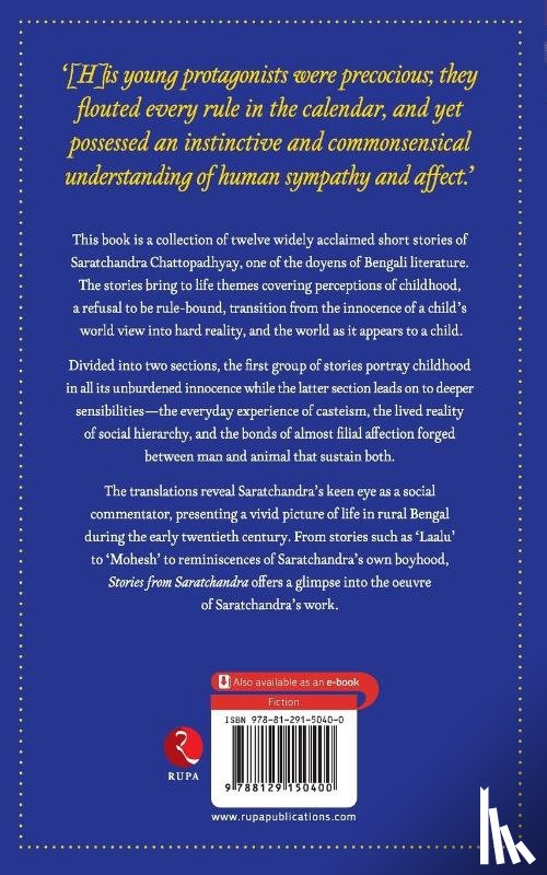 Chattopadhyay, Saratchandra - Stories from Saratchandra