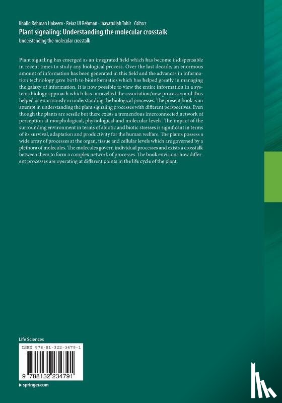  - Plant signaling: Understanding the molecular crosstalk