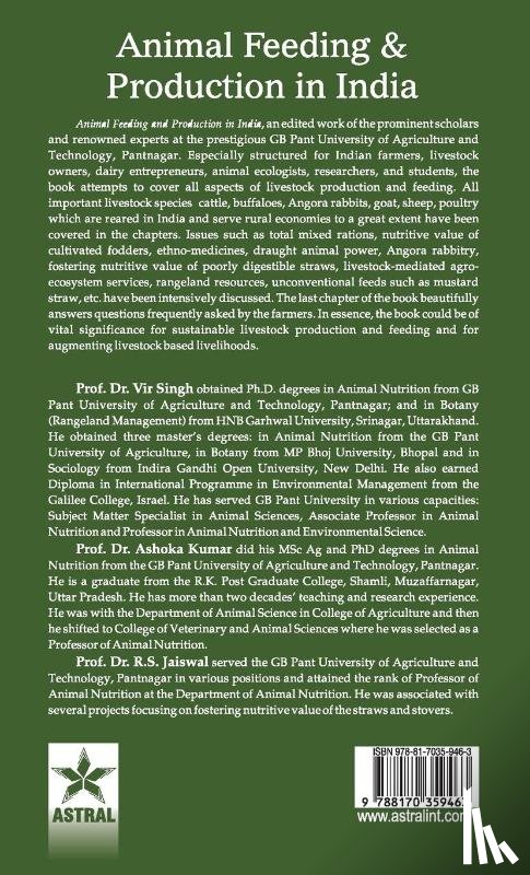 Singh, Vir & Kumar Ashoka & Jaiswal R - Animal Feeding and Production in India