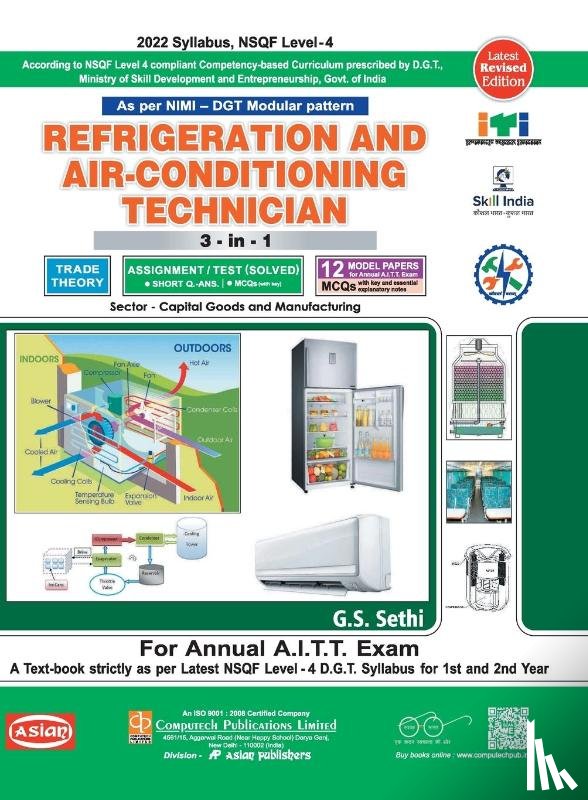 Sethi, G. S - REFRIGERATION & AC 3-IN-1 TH./ASST./MODEL PAPERS (NSQF -4 SYLL.) 1ST & 2ND YR.