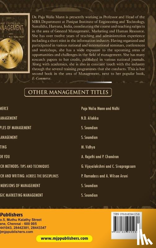 Walia, Puja Mann - Case Studies in Management