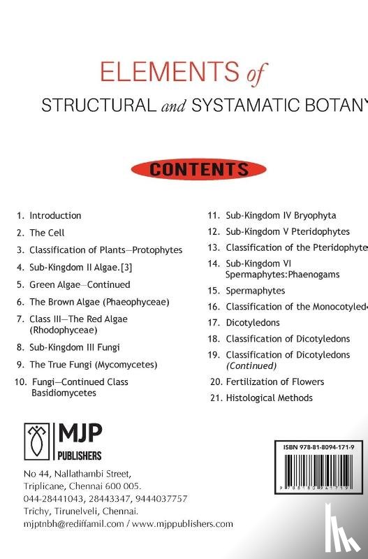 Houghton, Doughlas Campbell - Elements of Structural and Systematic Botany