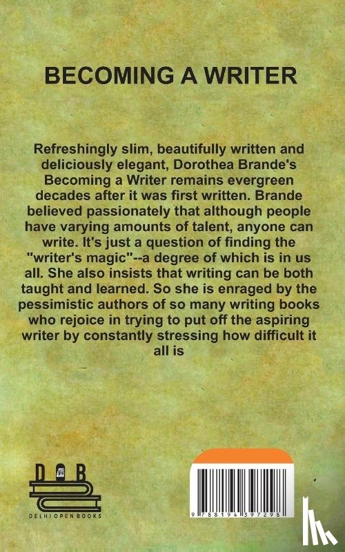 Brande, Dorothea - Becoming a Writer