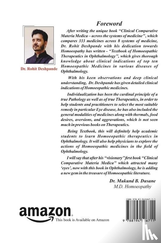 Deshpande, Rohit - Textbook of Homoeopathic Therapeutics in Ophthalmology