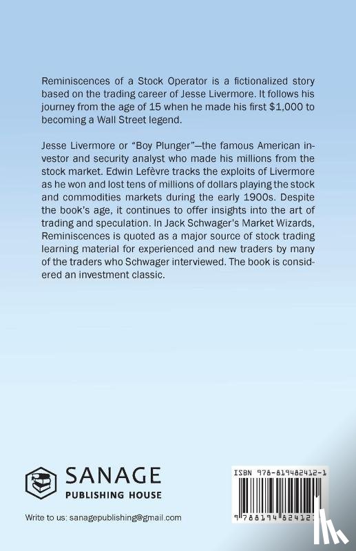 Lefevre, Edwin - The Reminiscences of a Stock Operator