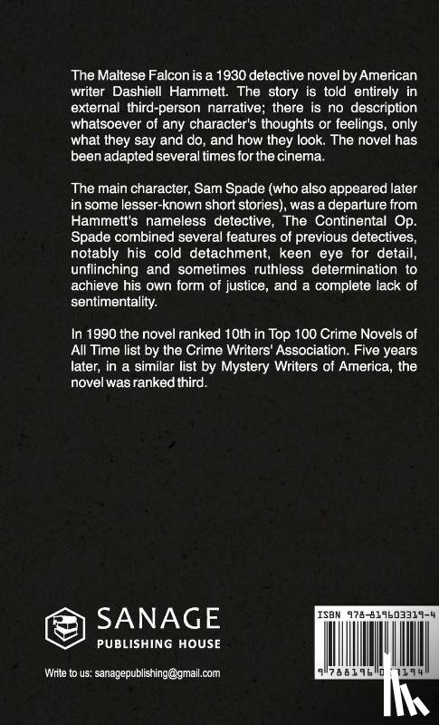 Hammett, Dashiell - The Maltese Falcon