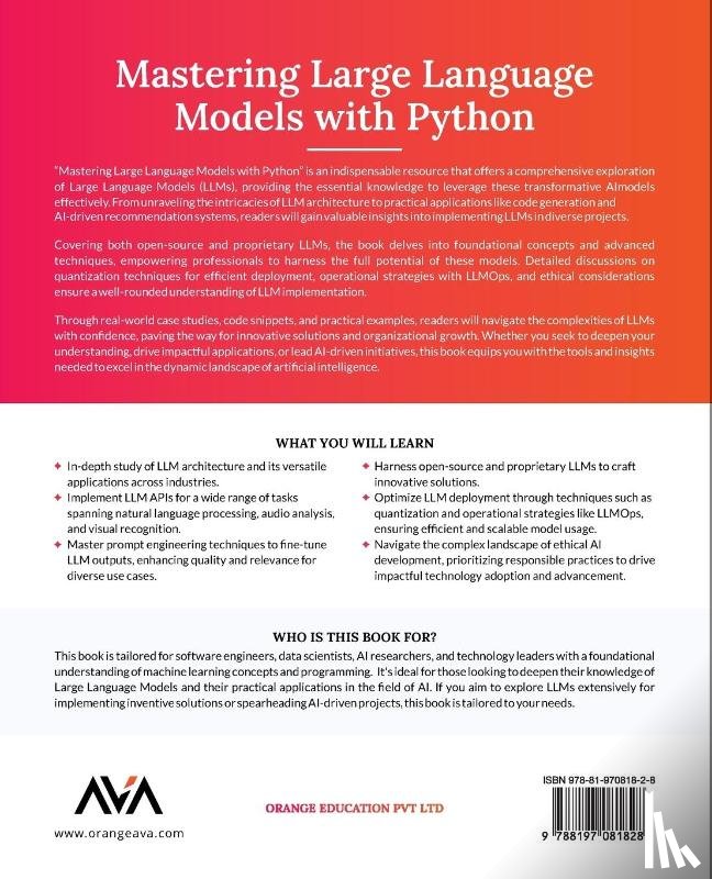 Arun R, Raj - Mastering Large Language Models with Python