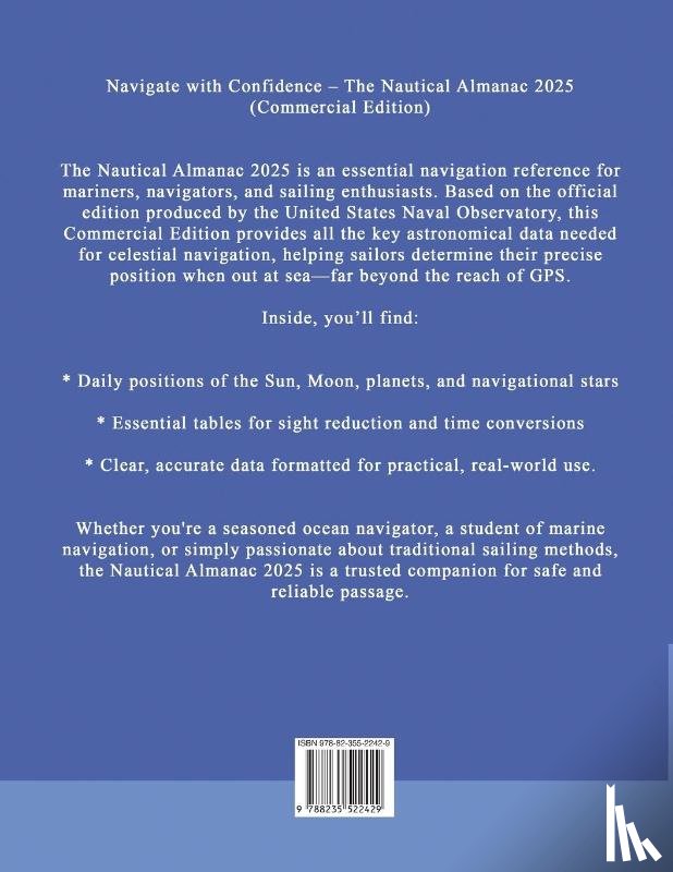 U. K. Hydrographic - The 2025 Commercial Nautical Almanac for Mariners and Navigators