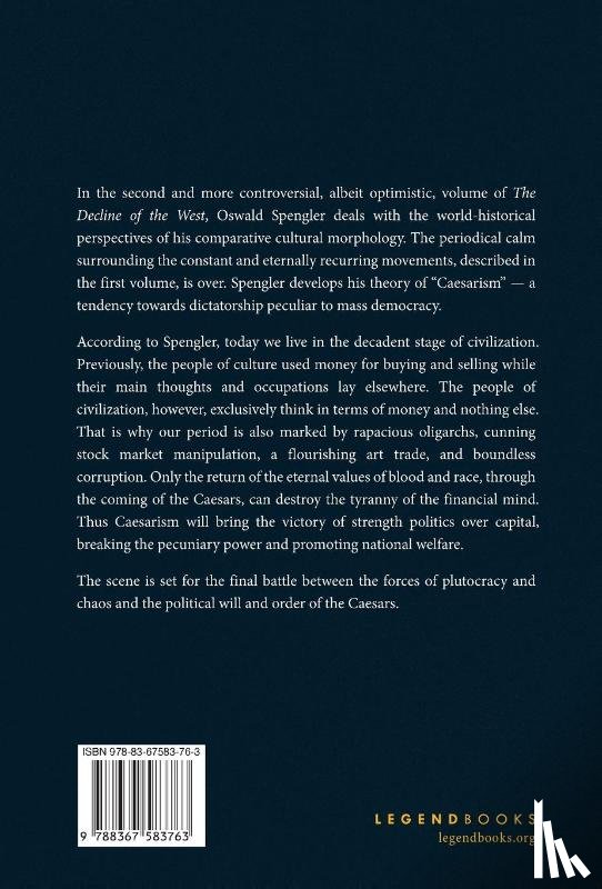 Spengler, Oswald - Spengler, O: Decline of the West