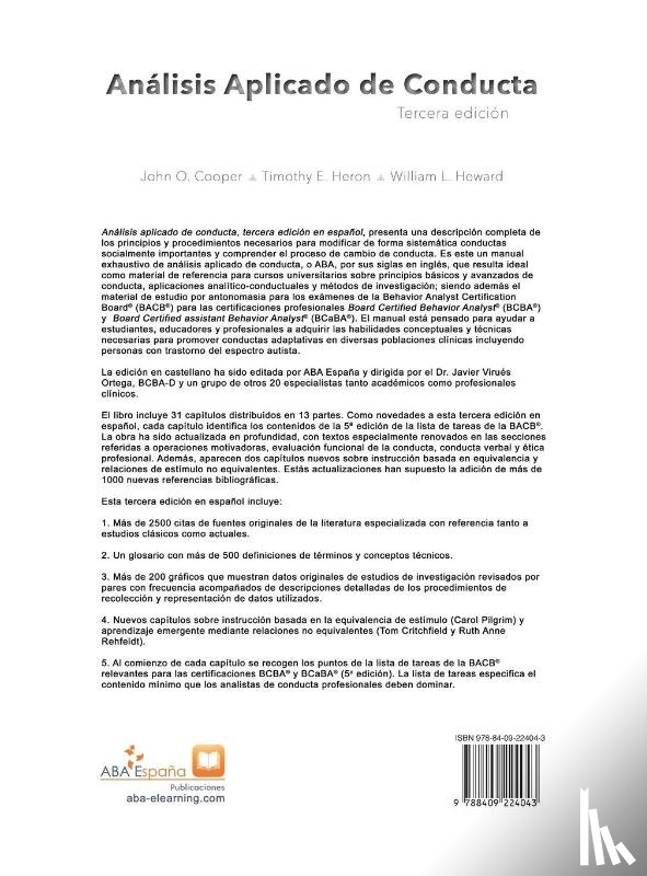 Timothy E Heron, John O Cooper, Heward, William L - Analisis Aplicado de Conducta, Tercera Edicion en Espanol