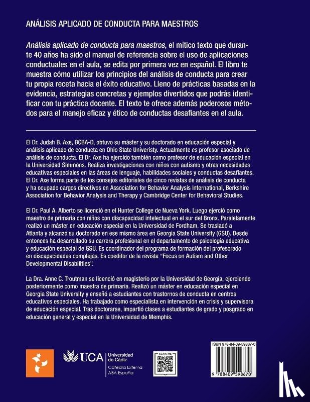 Anne Troutman, Paul Alberto, Axe, Judah B. - Análisis Aplicado de Conducta para Maestros [Paperback]