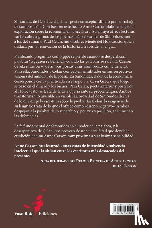 Carson, Anne - Economia de lo que no se pierde