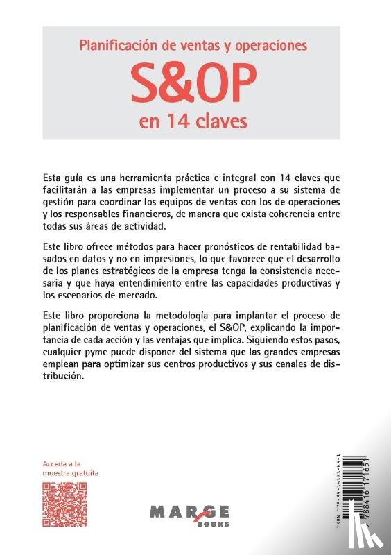 Peña Andrés, Cristina - Planificación de ventas y operaciones. S&OP en 14 claves