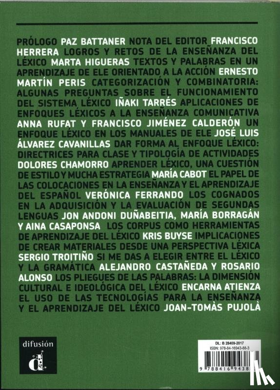  - Enseñar léxico en el aula de español