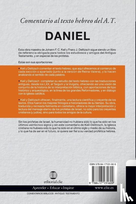 Keil, Carl Friedrich, Delitzsch, Franz Julius - Comentario al texto hebreo del Antiguo Testamento - Daniel Softcover Commen