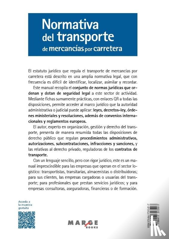 Cabrera Cánovas, Alfonso - Normativa del transporte de mercancías por carretera