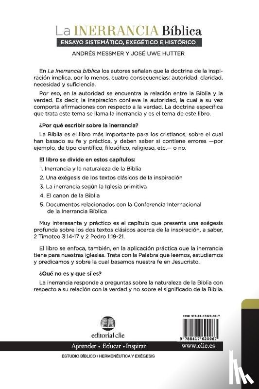 Andres Messmer, Messmer, Jose Uwe Hutter, Hutter - La inerrancia biblica