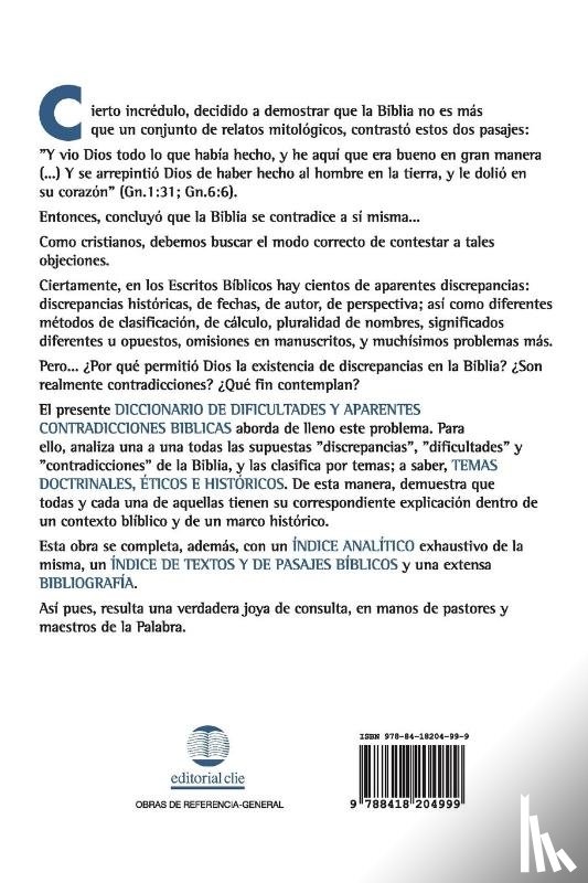 Haley, John W, Escuain, Santiago - Diccionario de Dificultades Y Aparentes Contradicciones Biblicas