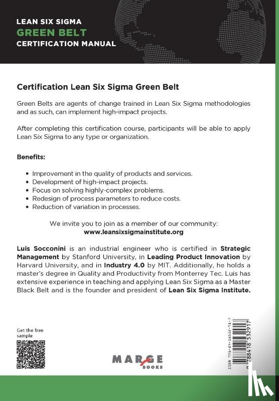 Socconini, Luis - Lean Six Sigma Green Belt. Certification Manual