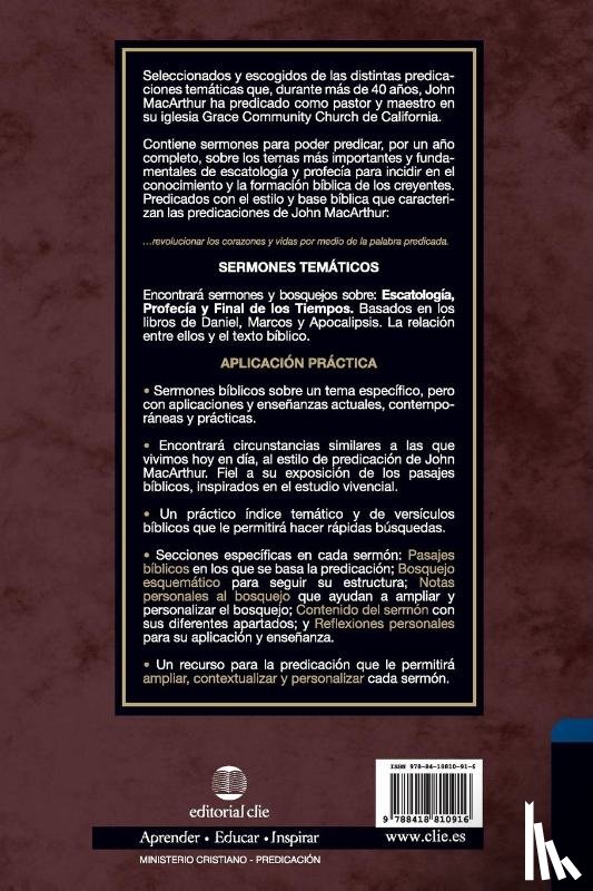 MacArthur, John F - Escatologia y Profecia