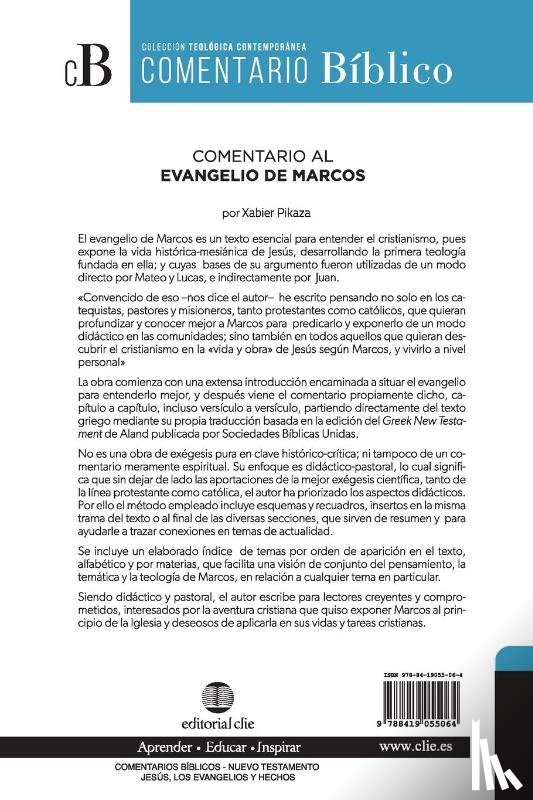 Ibarrondo, Xabier Pikaza - Comentario al evangelio de Marcos