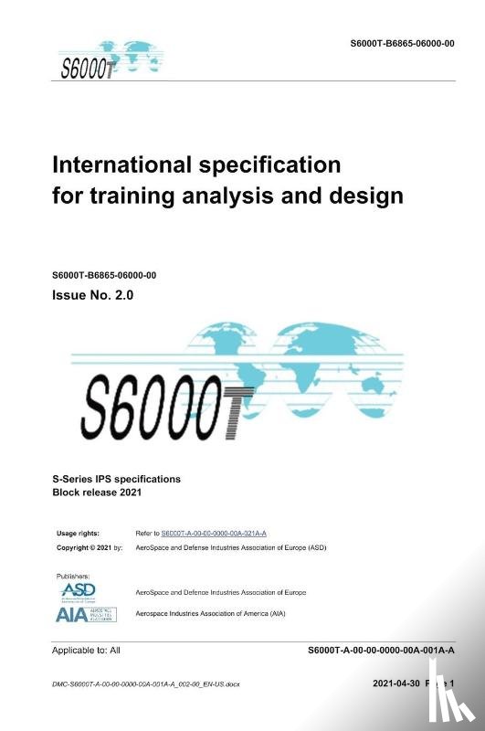 Asd - S6000T, International specification for training analysis and design, Issue 2.07