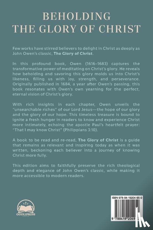 Godlipress Team - John Owen The Glory of Christ