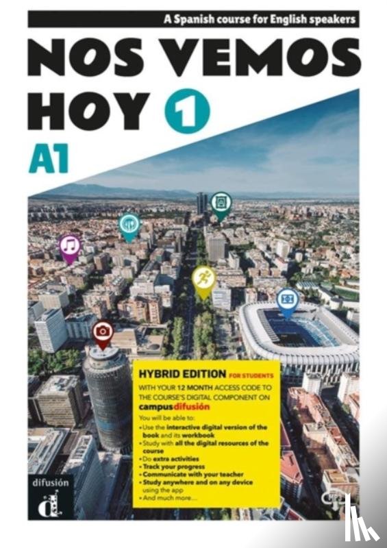 Lloret Ivorra, Eva Maria, Wiener, Bibiana, Ribas, Rosa - Nos vemos hoy 1 - Edicion hibrida - Edicion inglesa - Libro del estudiante. A1