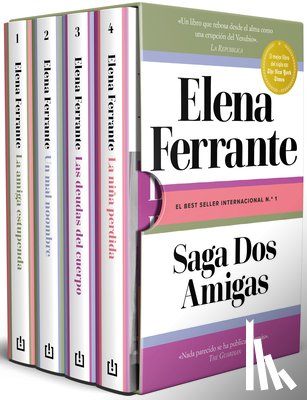 Ferrante, Elena - Estuche Saga DOS Amigas (La Amiga Estupenda / Un Mal Nombre / Las Deudas del Cuerpo / La Niña Perdida) / Neapolitan Novels Saga. Boxed Set