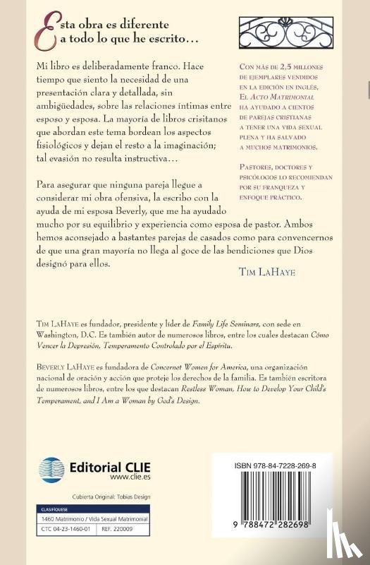 LaHaye, Dr Tim, LaHaye, Beverly - El Acto Matrimonial