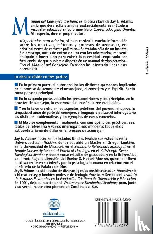 Adams, Jay E - Manual del Consejero Cristiano