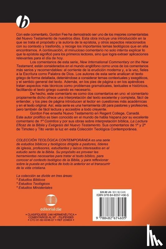 Fee, Dr Gordon D - Comentario de la Epistola a Los Filipenses