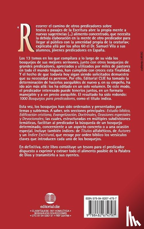 Vila-Ventura, Samuel - 1000 bosquejos para predicadores | Hardcover | 1000 Sermon Outlines for Preachers