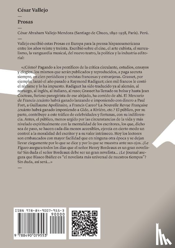 Vallejo, César - Prosas