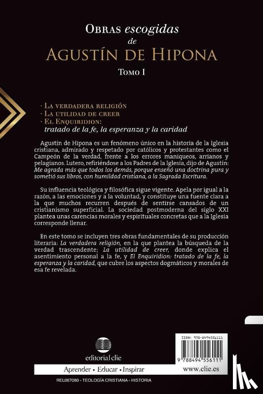 Ropero, Alfonso - Obras escogidas de Augustin de Hipona, Tomo 1