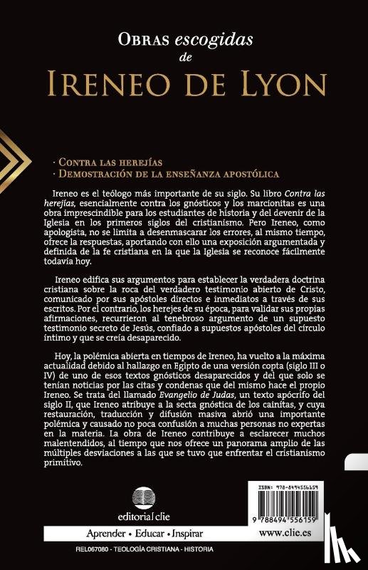 Zondervan - Obras escogidas de Ireneo de Lyon