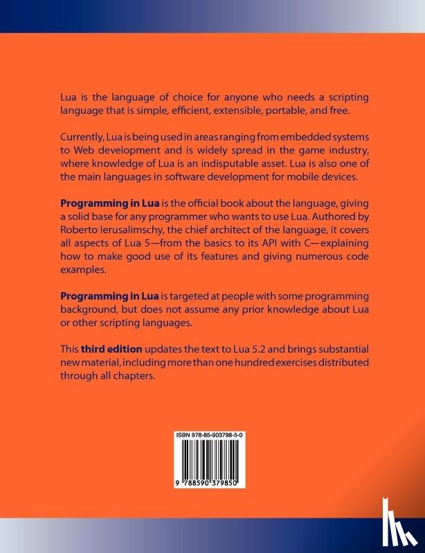 Ierusalimschy, Roberto - Programming in Lua
