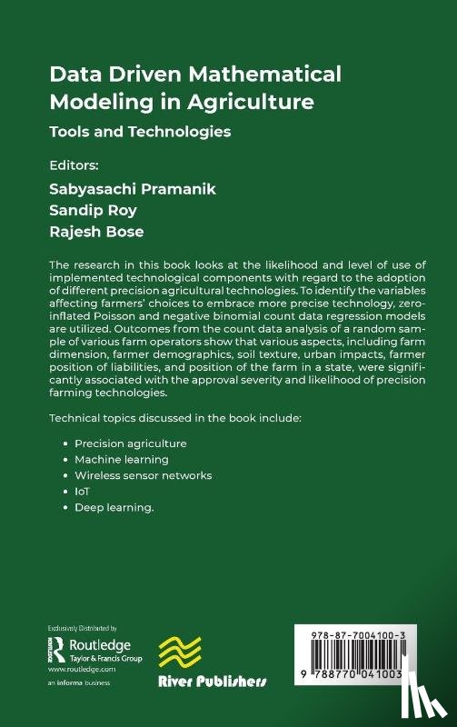  - Data Driven Mathematical Modeling in Agriculture