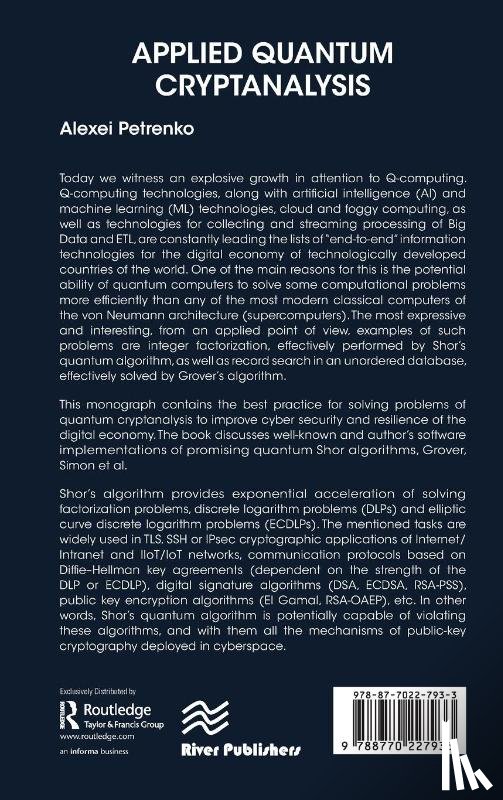 Petrenko, Alexei (Innopolis University - Applied Quantum Cryptanalysis