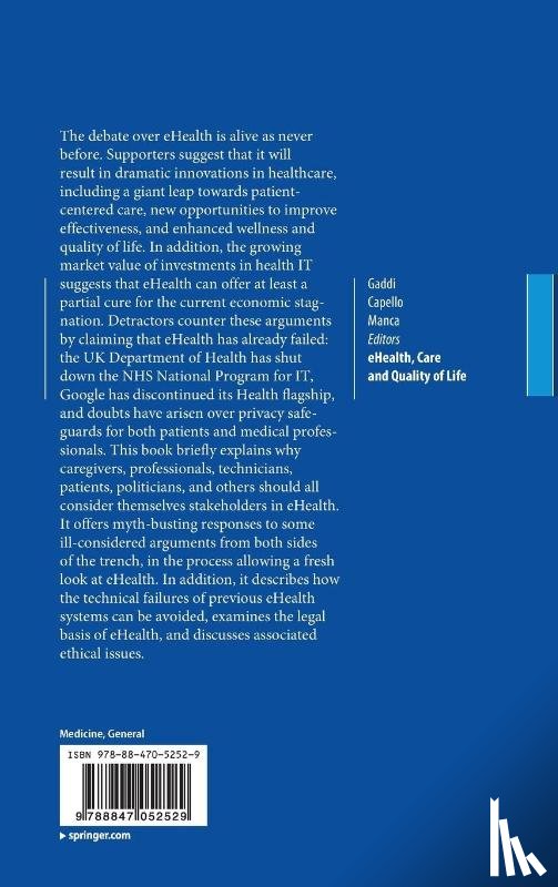  - eHealth, Care and Quality of Life