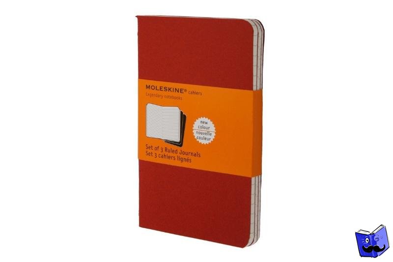  - Moleskine Ruled Cahier ( set of 3) Cranberry Red pocket
