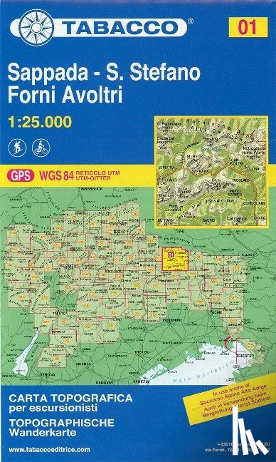  - Sappada - San Stefano - Forni Avoltri 1 : 25 000