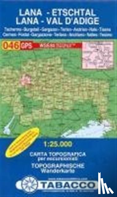  - Tabacco Wandern 1 : 25 000 Lana Etschtal