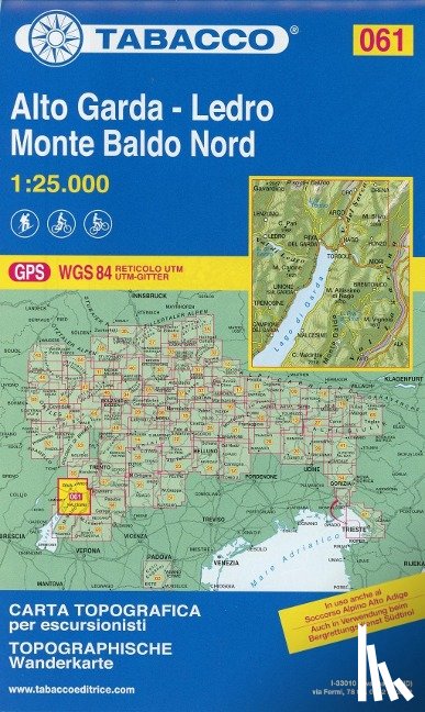  - Tabacco Wandern 1 : 25 000 Riva del Garda - Ledro - Monte Baldo Nord