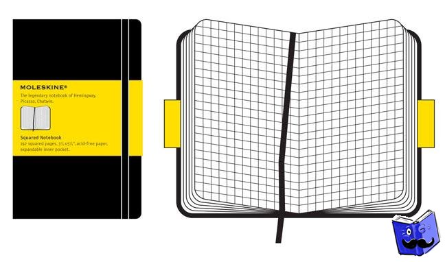 Moleskine - Moleskine Pocket Squared Hardcover Notebook Black