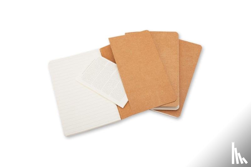 Moleskine - Moleskine Cahier pocket liniert packpapierbraun DIN A6. 3er Pack