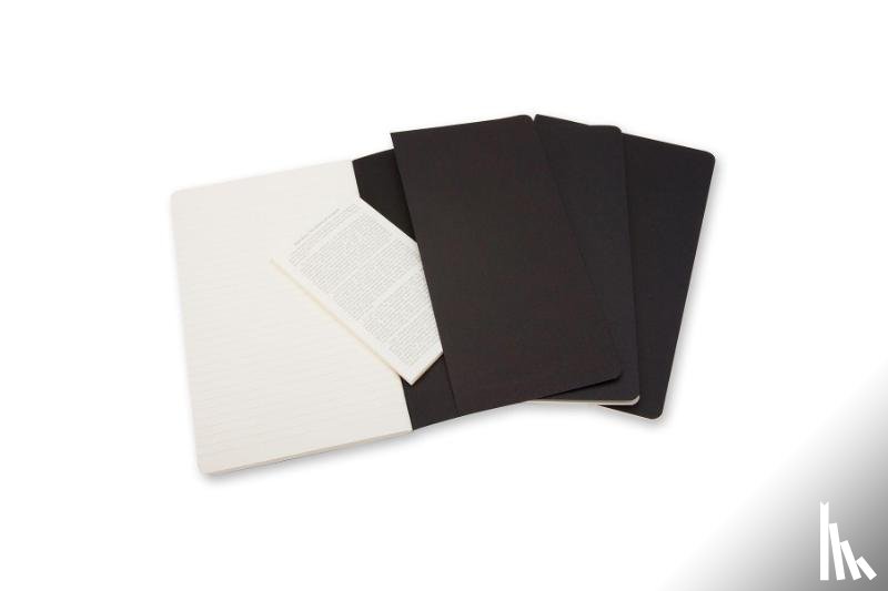 Moleskine - Moleskine Cahier large liniert schwarz DIN A5. 3er Pack