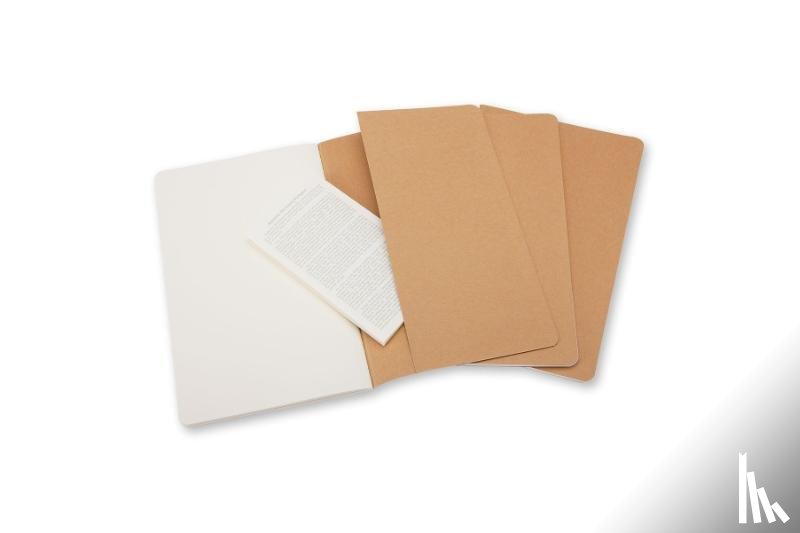 Moleskine - Moleskine Cahier large blanko packpapierbraun DIN A5. 3er Pack